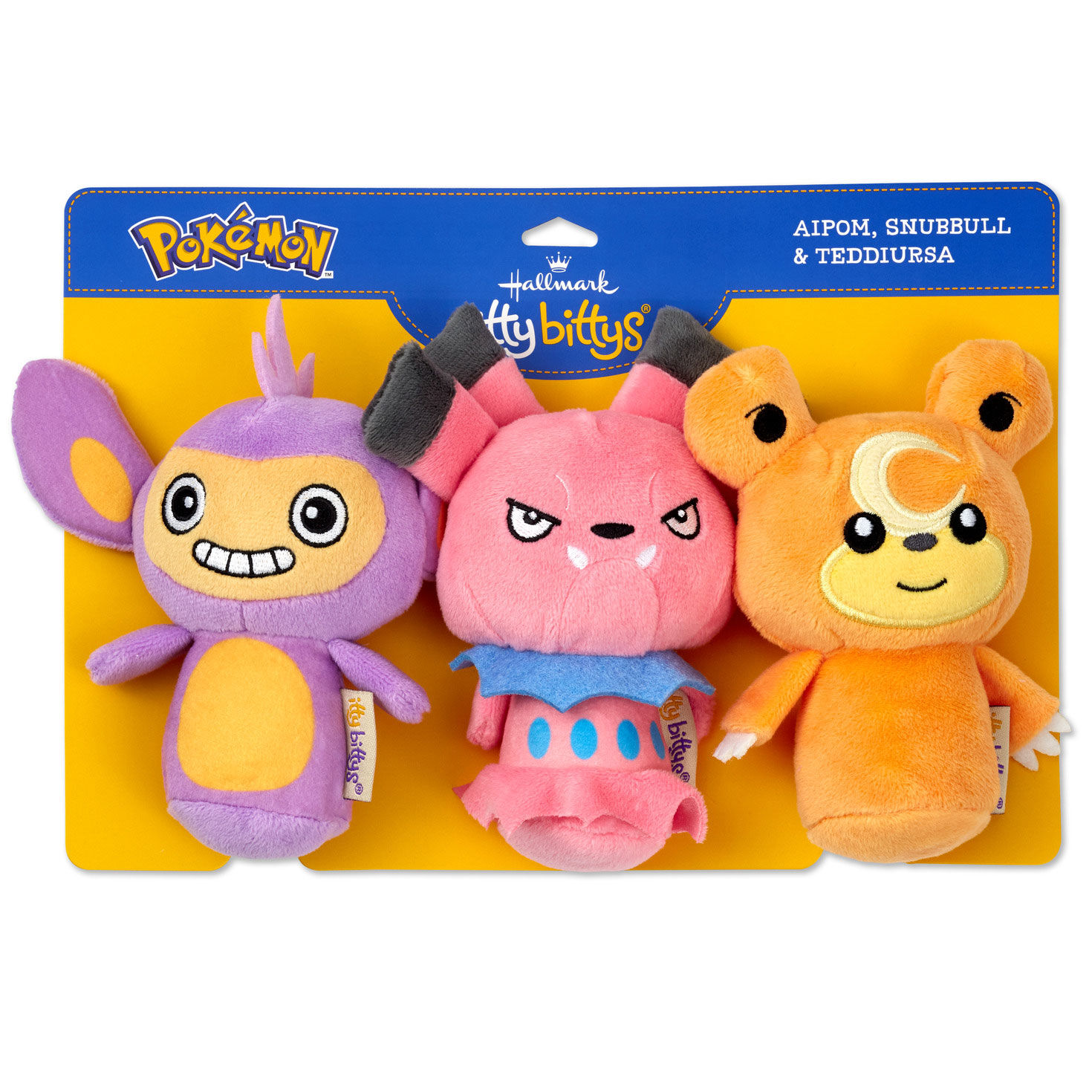 itty bittys&reg; Pok&eacute;mon Snubbull, Teddiursa and Aipom Plush, Set of 3, , large image number 6