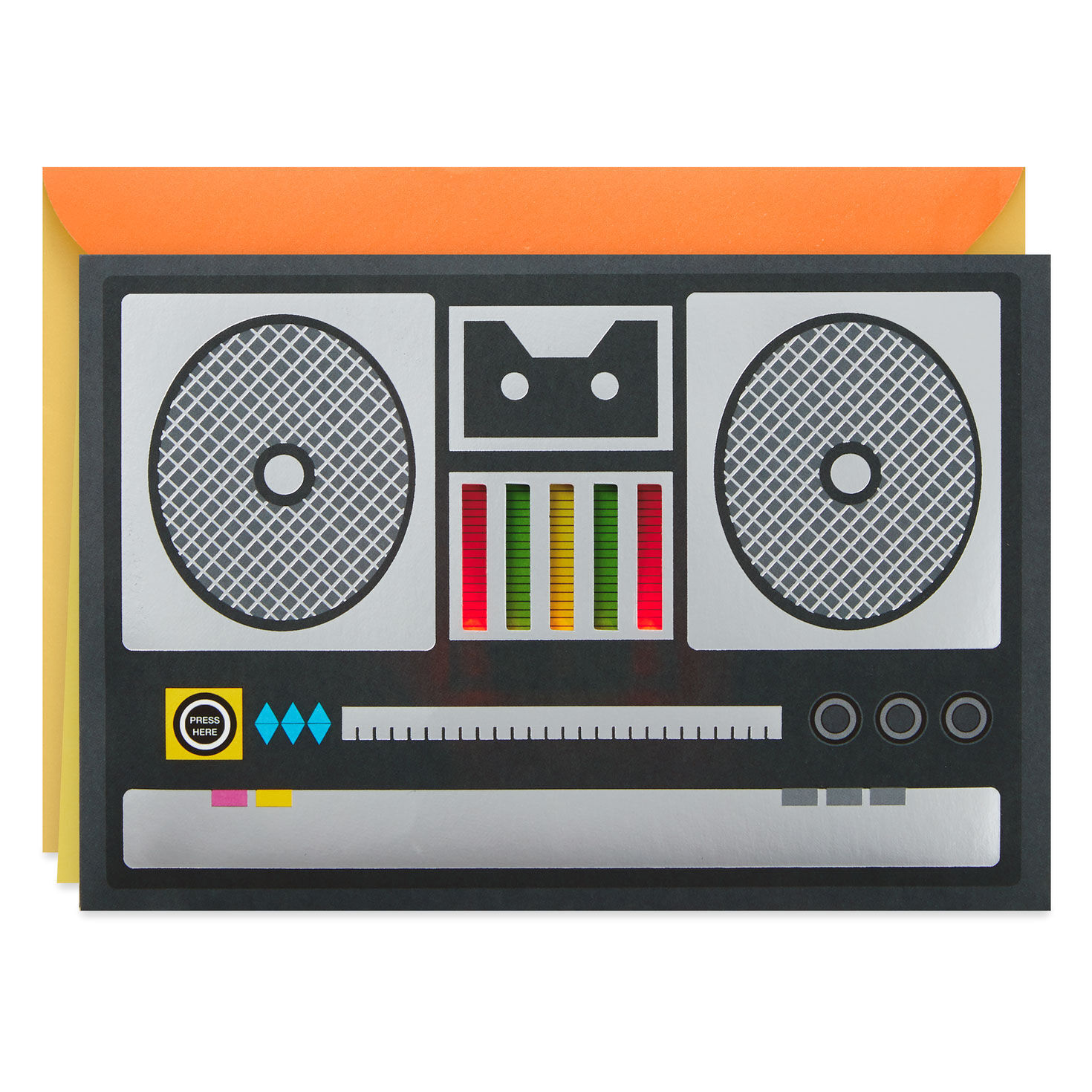 Boom Box Musical Birthday Card With Lights
