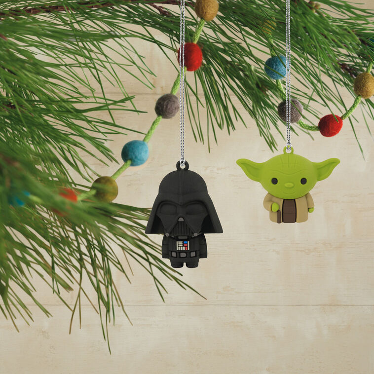 Hallmark Star Wars Countdown Calendar Miniature Christmas Tree Set With 12 Mini Ornaments, May The 4th Be With You Hallmark Star Wars Countdown Calendar Miniature Christmas Tree Set With 12 Mini Ornaments, May The 4th Be With You