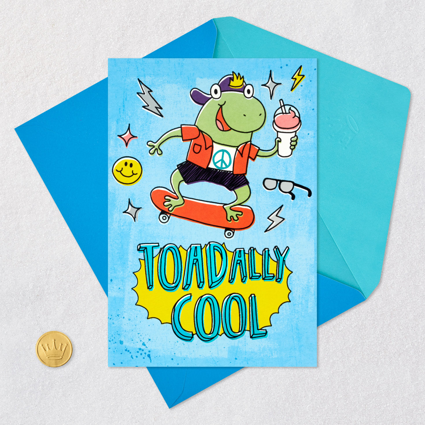 Toadally Cool Skateboard Birthday Card, , large image number 5