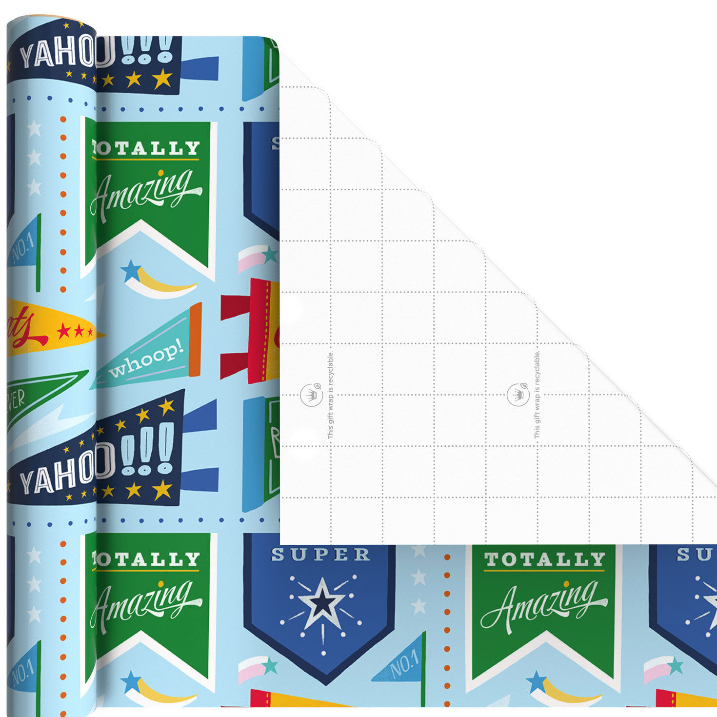 Sports Pennants, Balls and Grid Mini Gift Wrap Rolls Wrap square image number 6