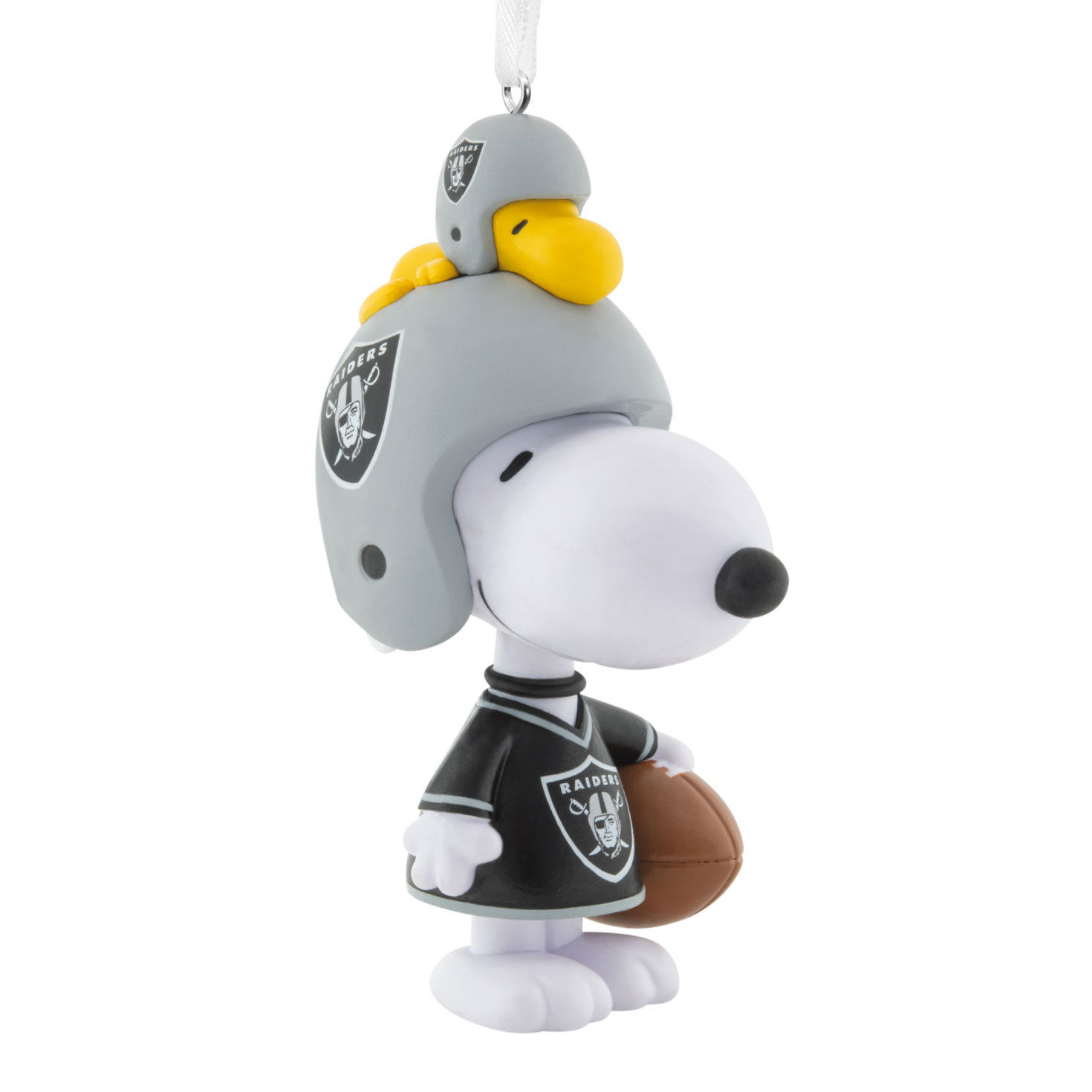 Peanuts® Snoopy & Woodstock NFL Las Vegas Raiders Bobblehead Hallmark Ornament