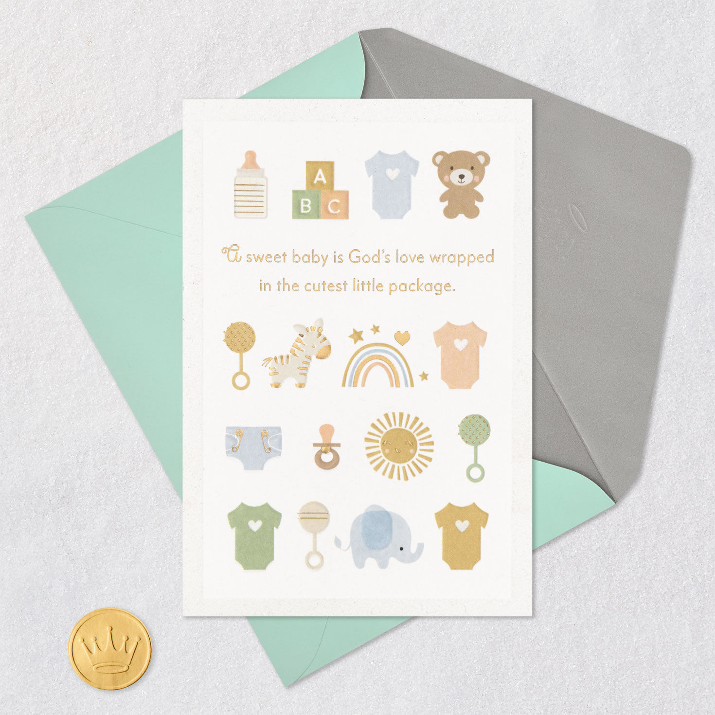 What a Blessing Religious New Baby Card, , large image number 6