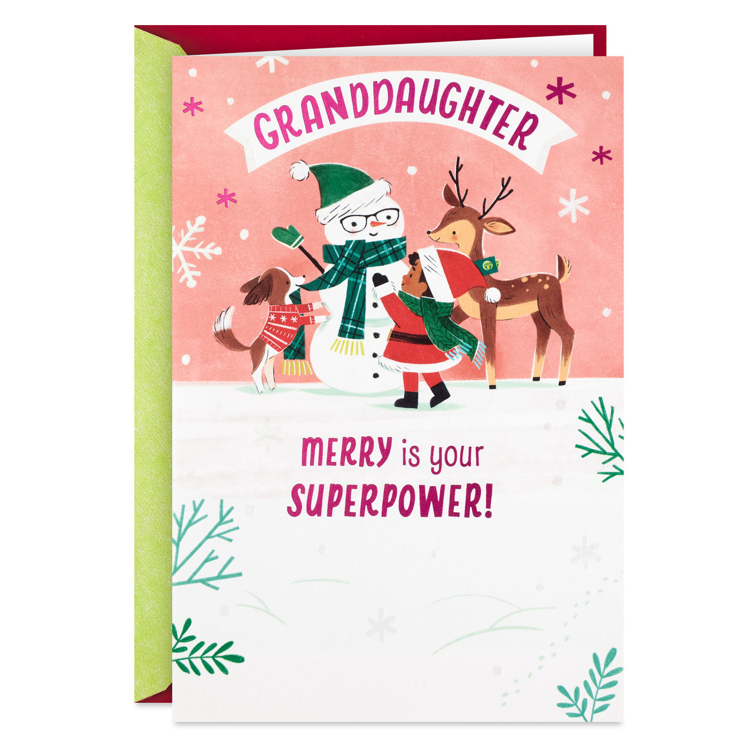 Merry Is Your Superpower Pop-Up Christmas Card for Granddaughter