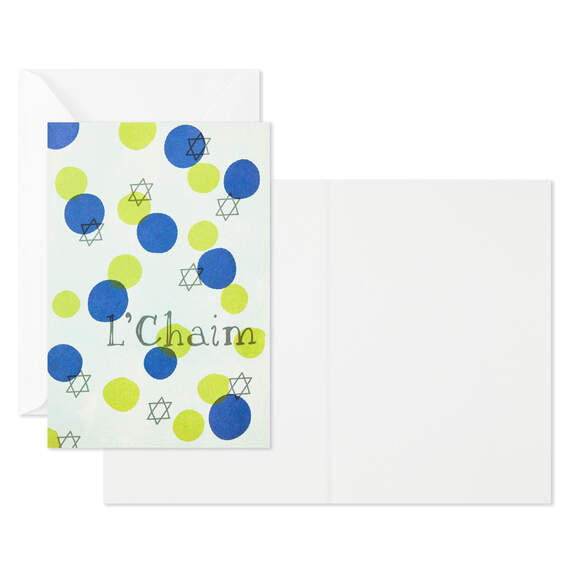 Shalom and L'Chaim Assorted Blank Cards, Pack of 8, , large image number 2