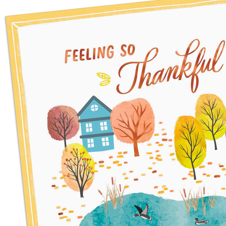 Rustic Landscape With Pond Thanksgiving Cards Pack  image number 4