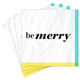 Black and White "Be Merry" Cocktail Napkins, Set of 16