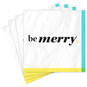 Black and White "Be Merry" Cocktail Napkins, Set of 16, , large image number 1