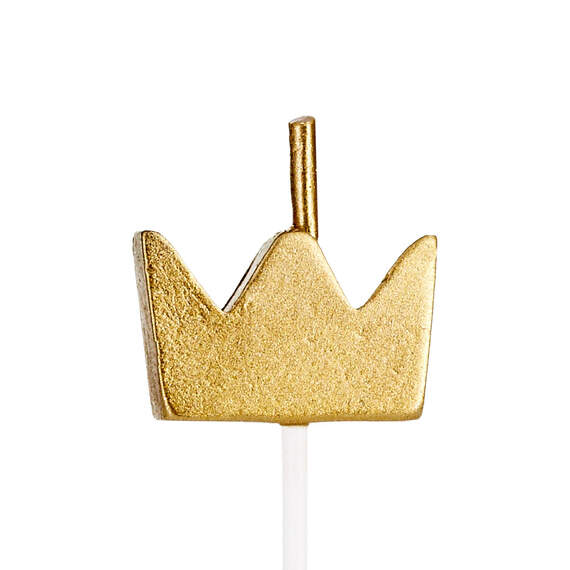 Gold Crown Birthday Candles, Set of 6, , large image number 4