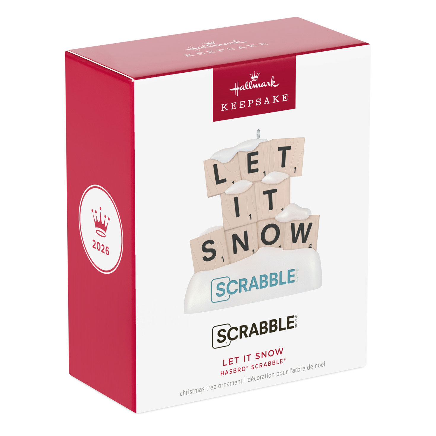 Hasbro Scrabble Let It Snow Keepsake Ornament Package Front image number 7