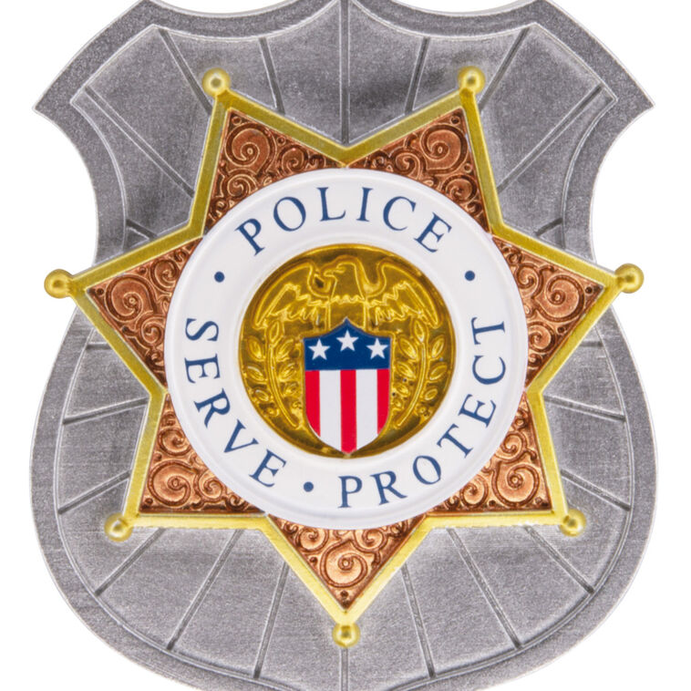 Police Badge Christmas Ornament closeup view image number 5