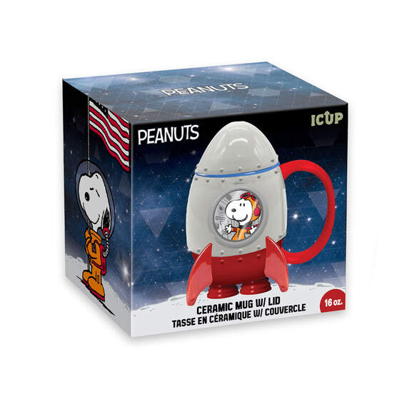 ICUP Peanuts Snoopy in Rocket Ship Mug With Lid, 16 oz., , large image number 2