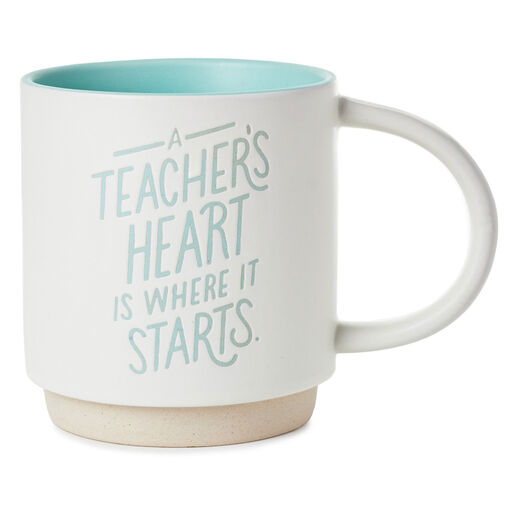 A Teacher's Heart Mug, 16 oz., 