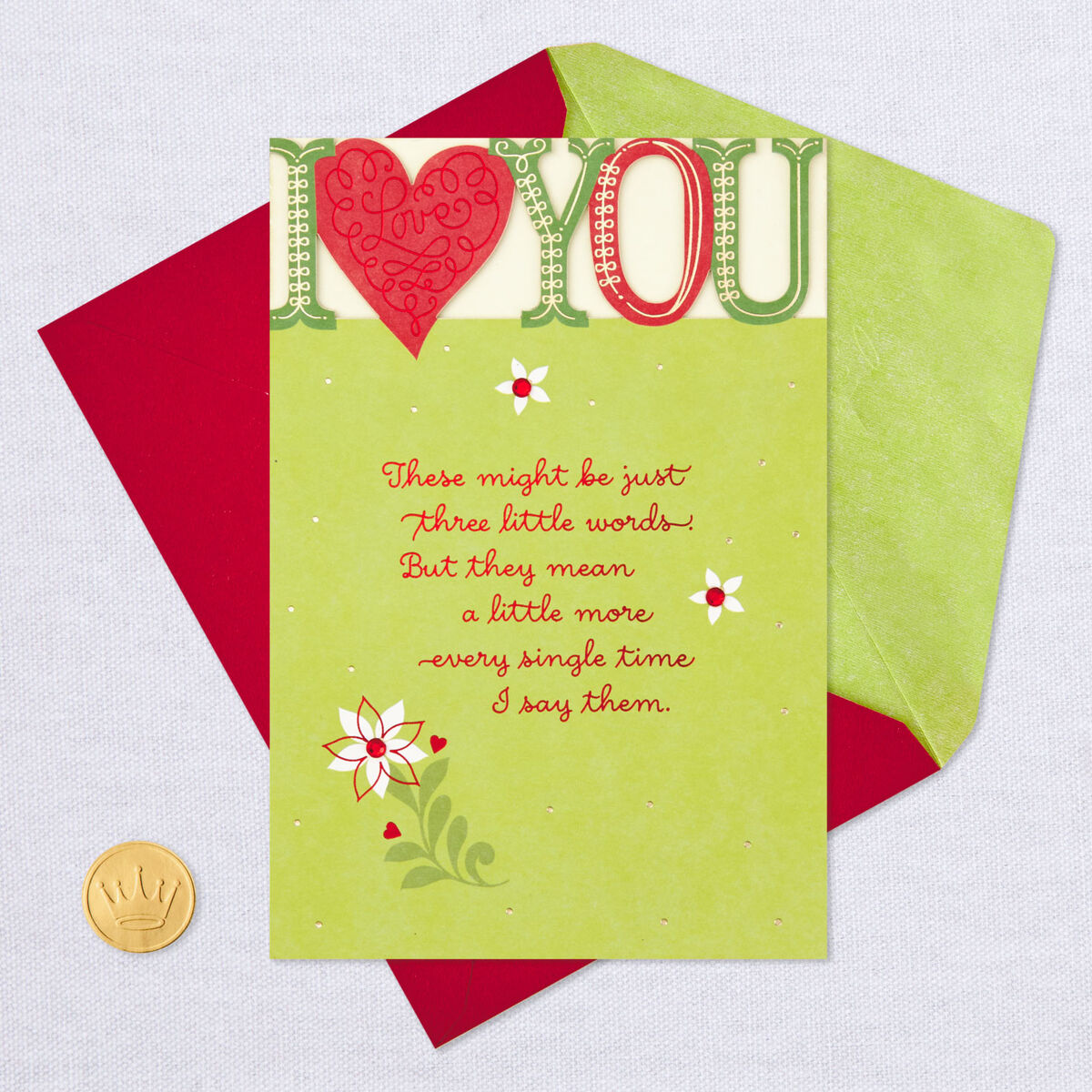 I Love You Romantic Christmas Card - Greeting Cards - Hallmark