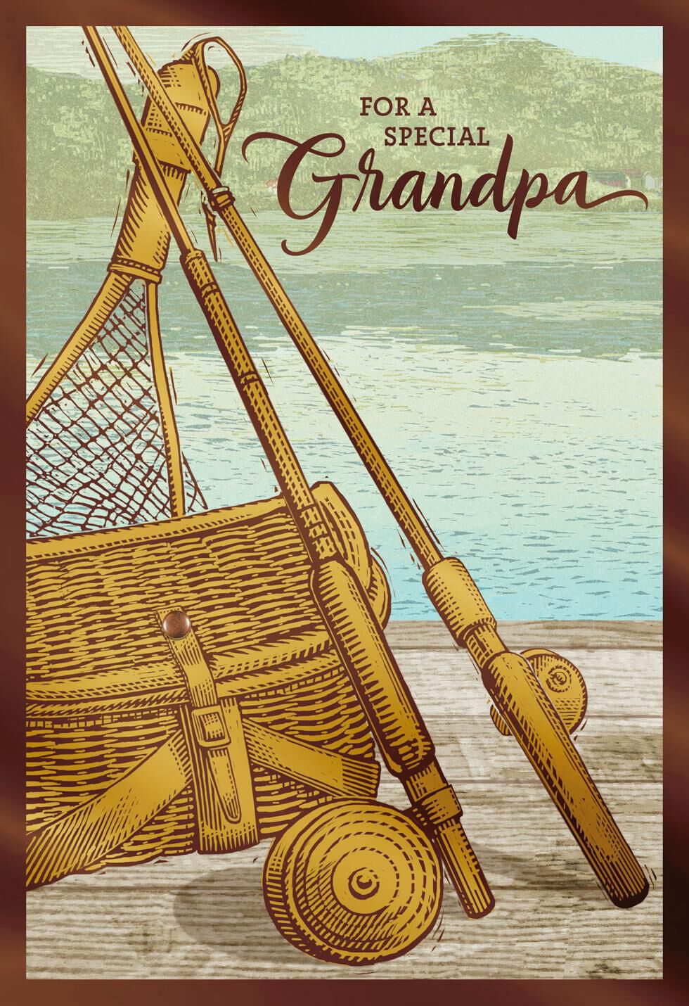 Fishing Poles Father's Day Card for Grandpa