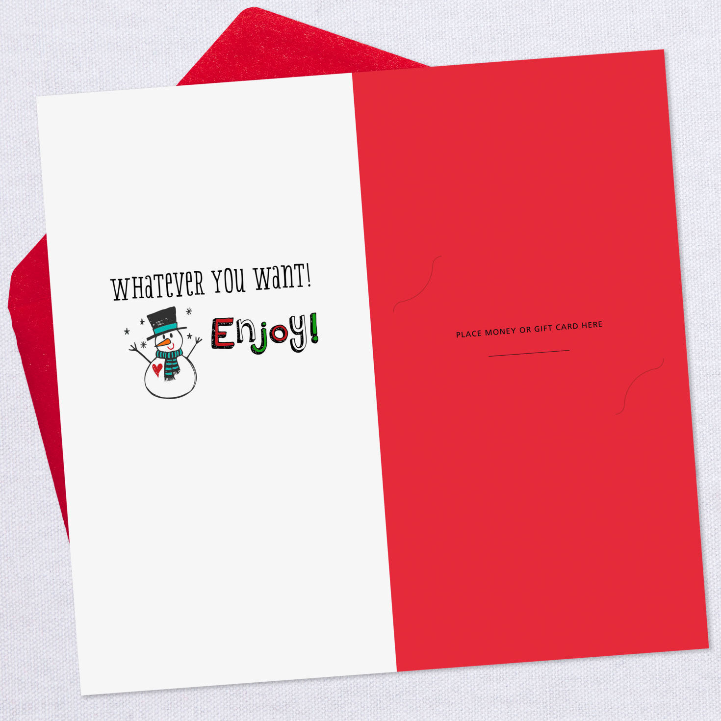 Whatever You Want Money Holder Christmas Card for only USD 2.00 | Hallmark