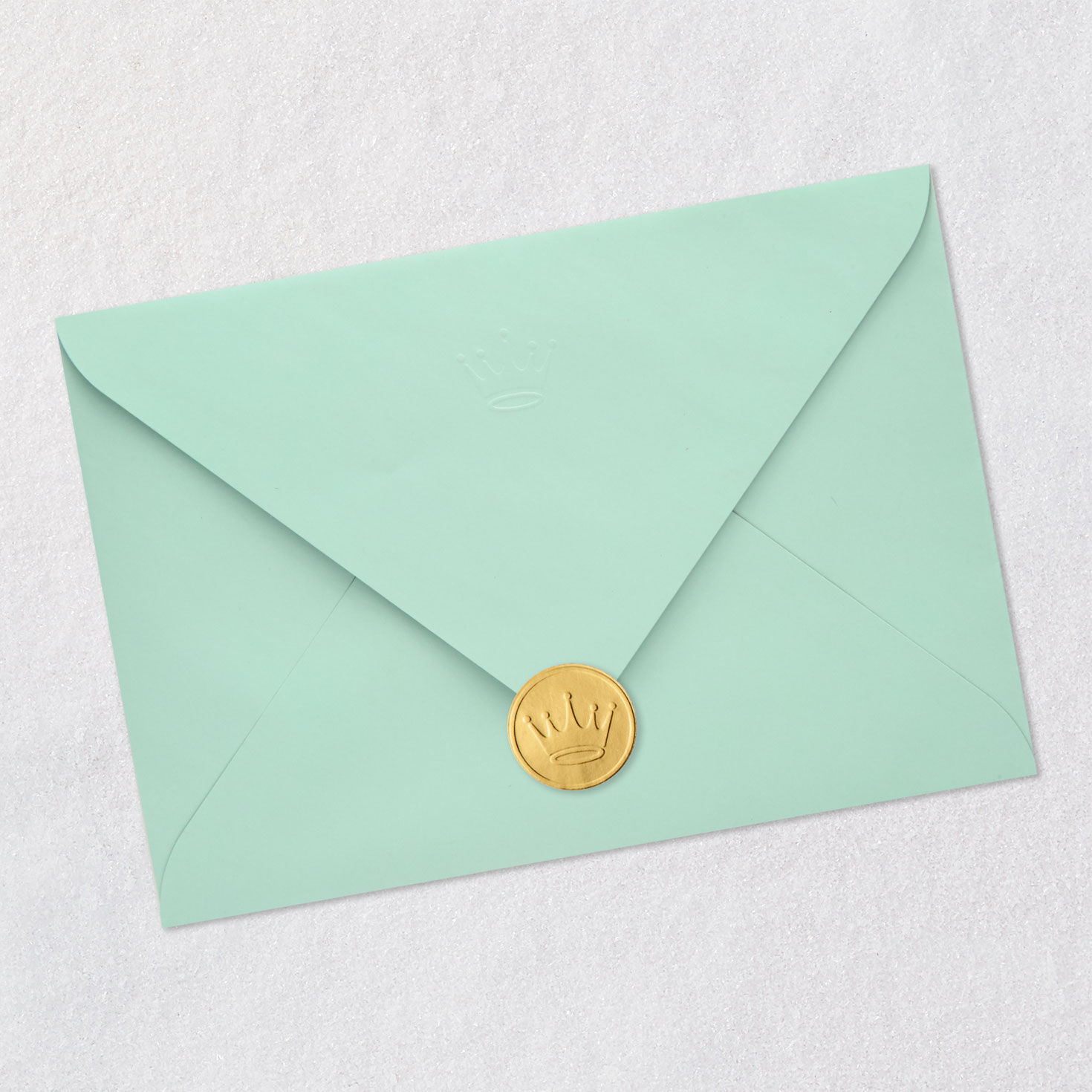 Gold Speckled Painted Eggs Easter Card for Son Envelope Back with Seal image number 7