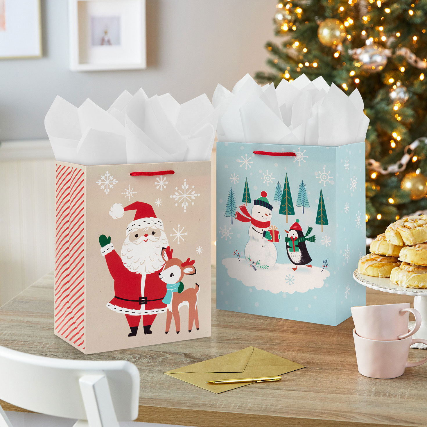 North Pole Pals 4-Pack Assortment Christmas Gift Bag Bundle in use image number 2