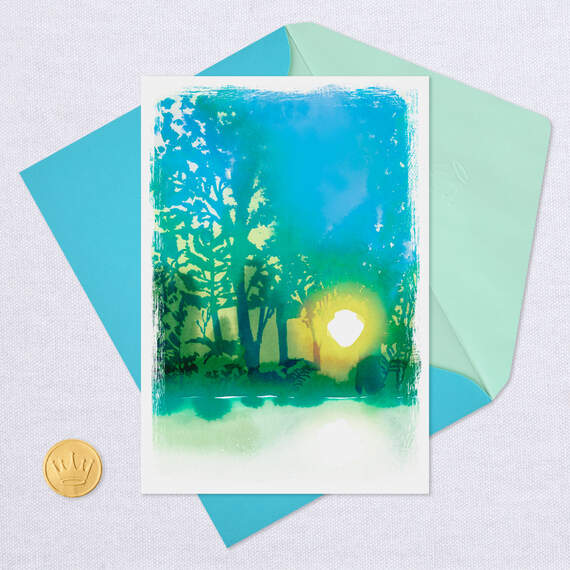 Sun Shining Through Trees Blank Card, , large image number 4