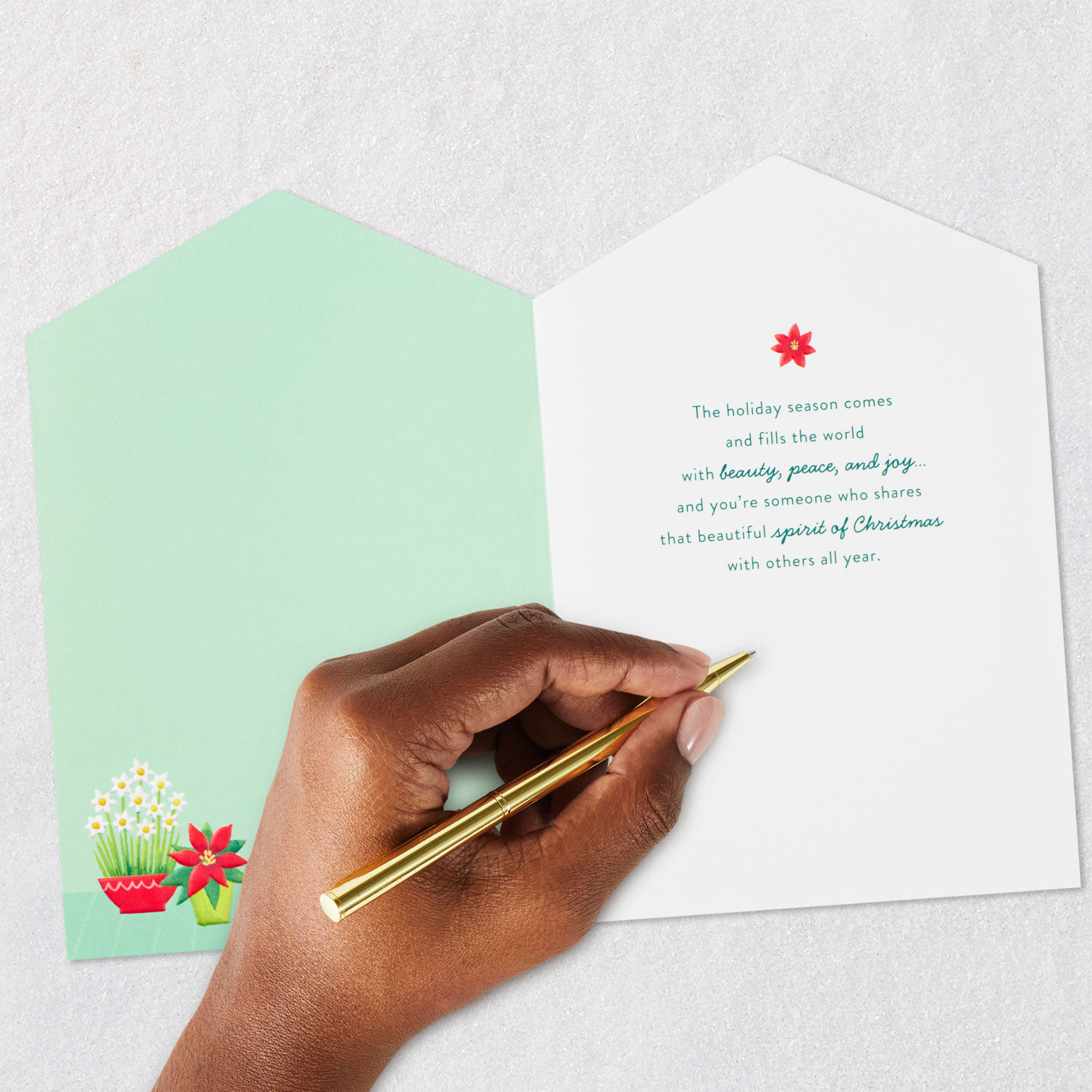 Botanical Greenhouse Christmas Card Signing card image number 6