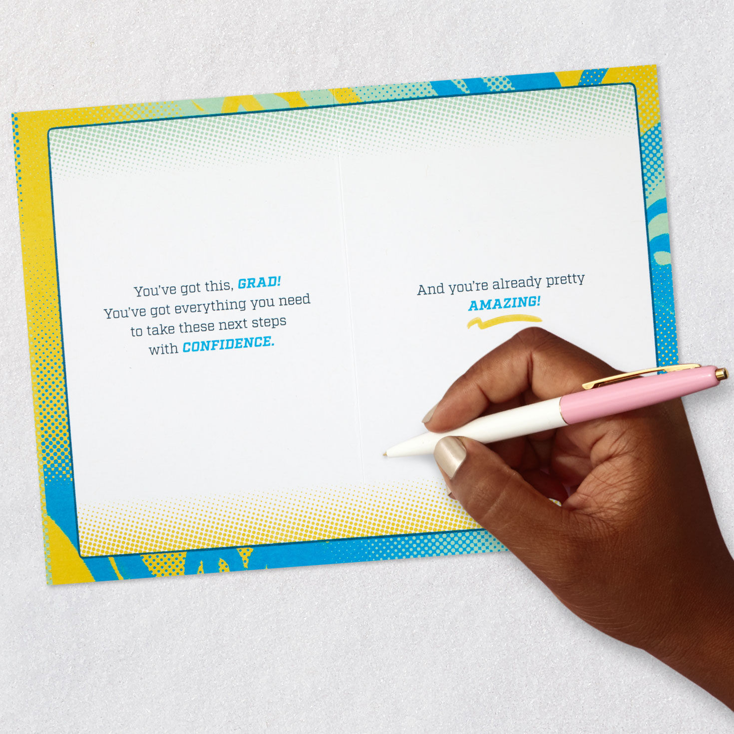 Man in Grad Robe Graduation Card for Guy Signing card image number 7