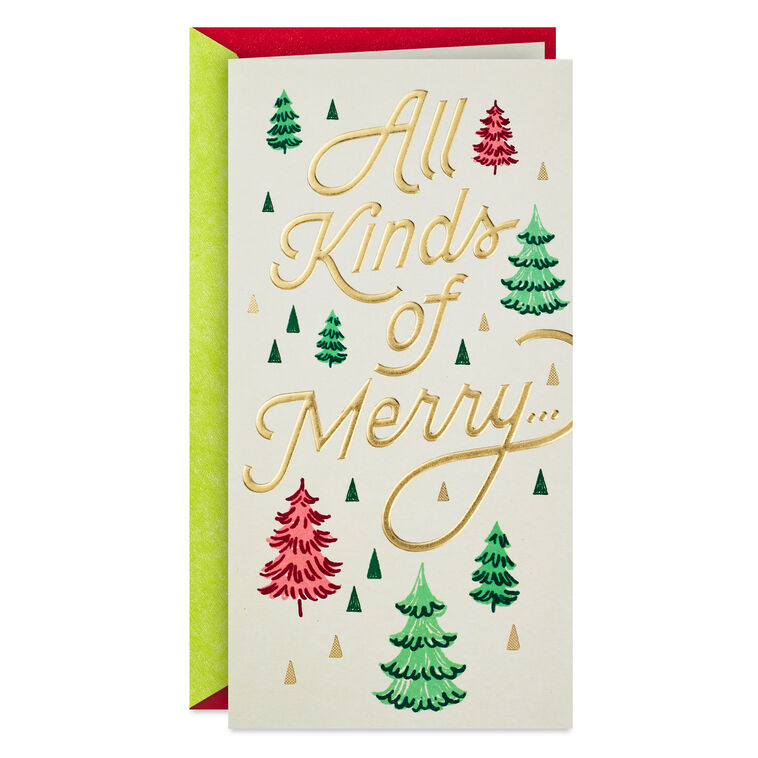 Elegant Christmas Tree Money Holder Christmas Card Card Front image number 1