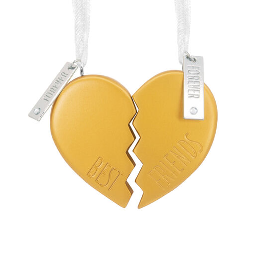 Best Friends Forever Heart Hallmark Ornament, Set of 2, 