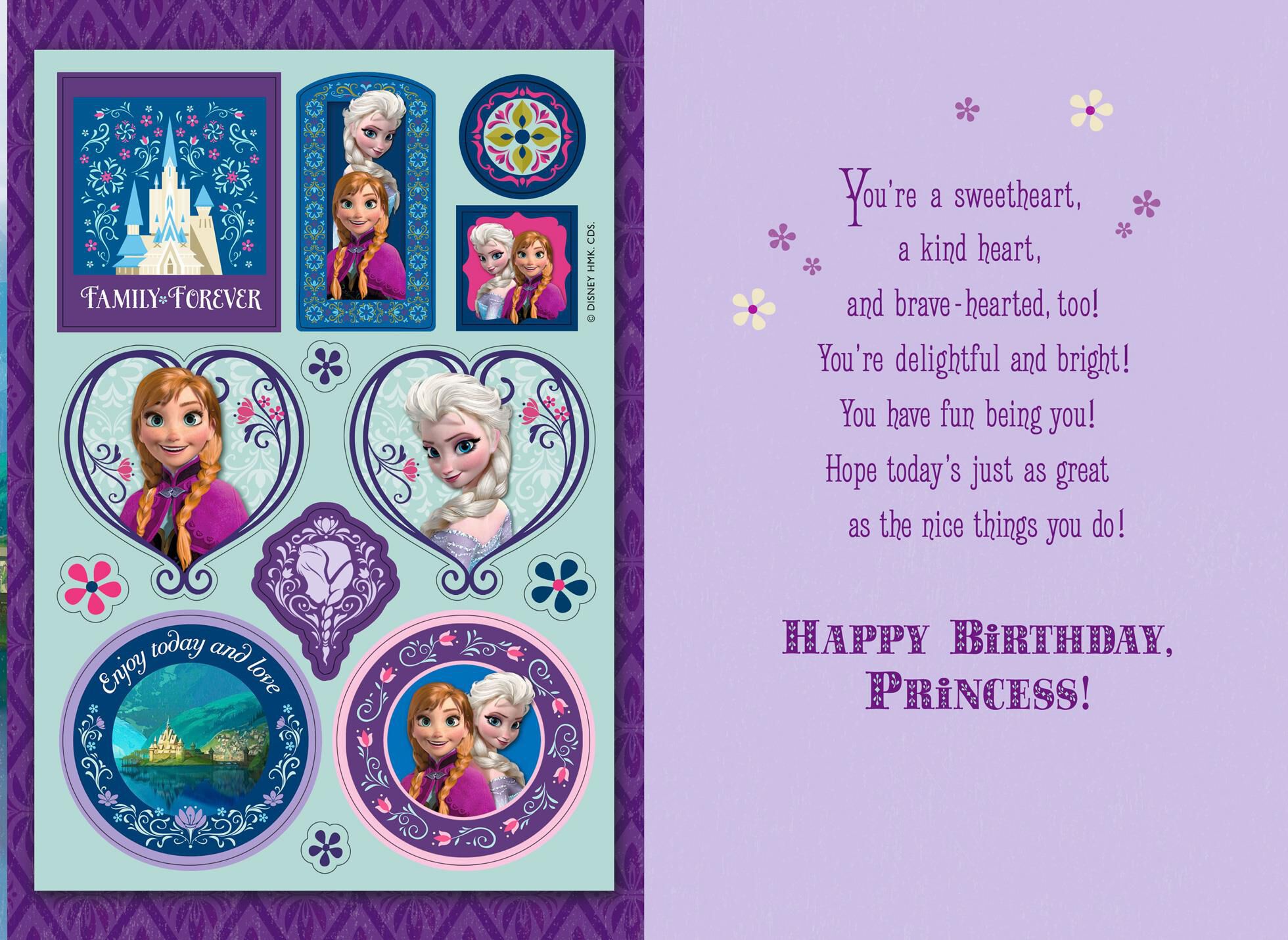 Disney Frozen Birthday Card With Stickers