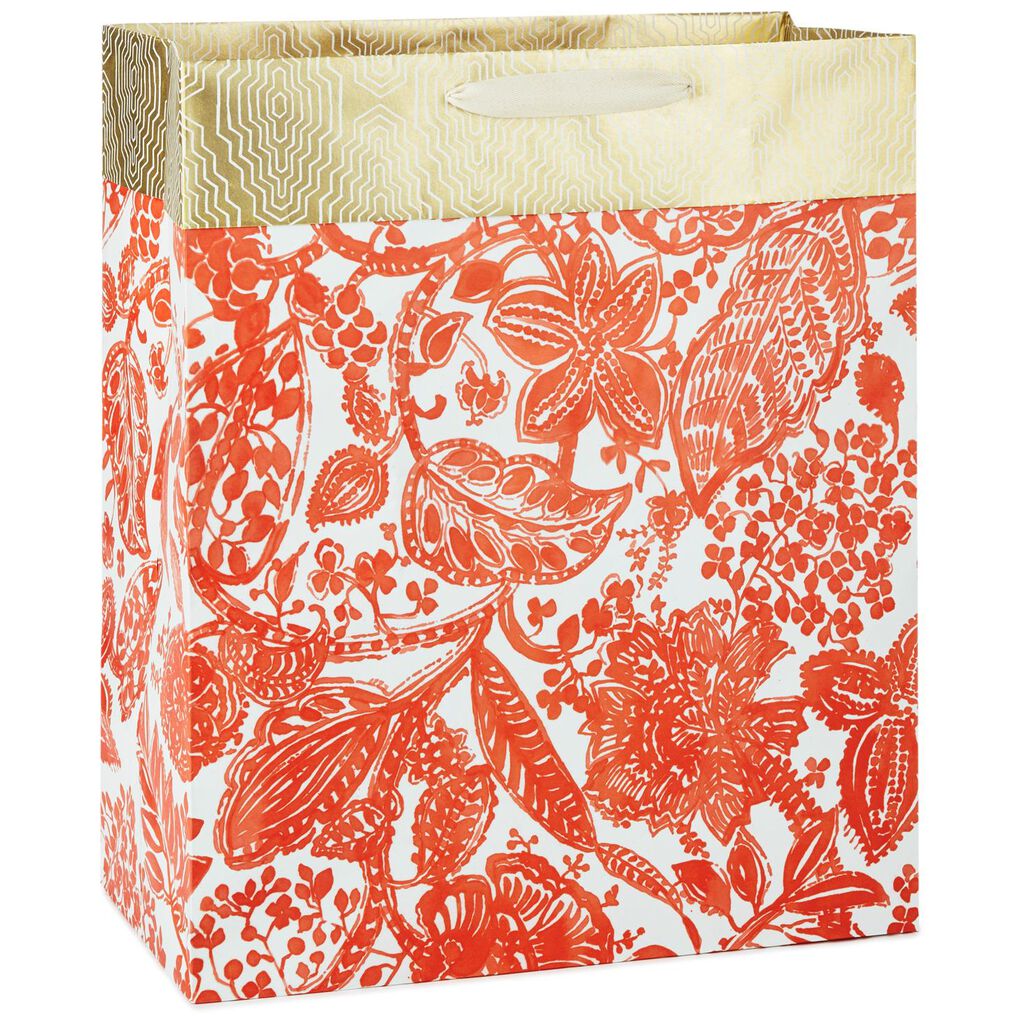 Orange Fl Jumbo Gift Bag 19 9 Bags Hallmark Orange Fl Jumbo Gift Bag
