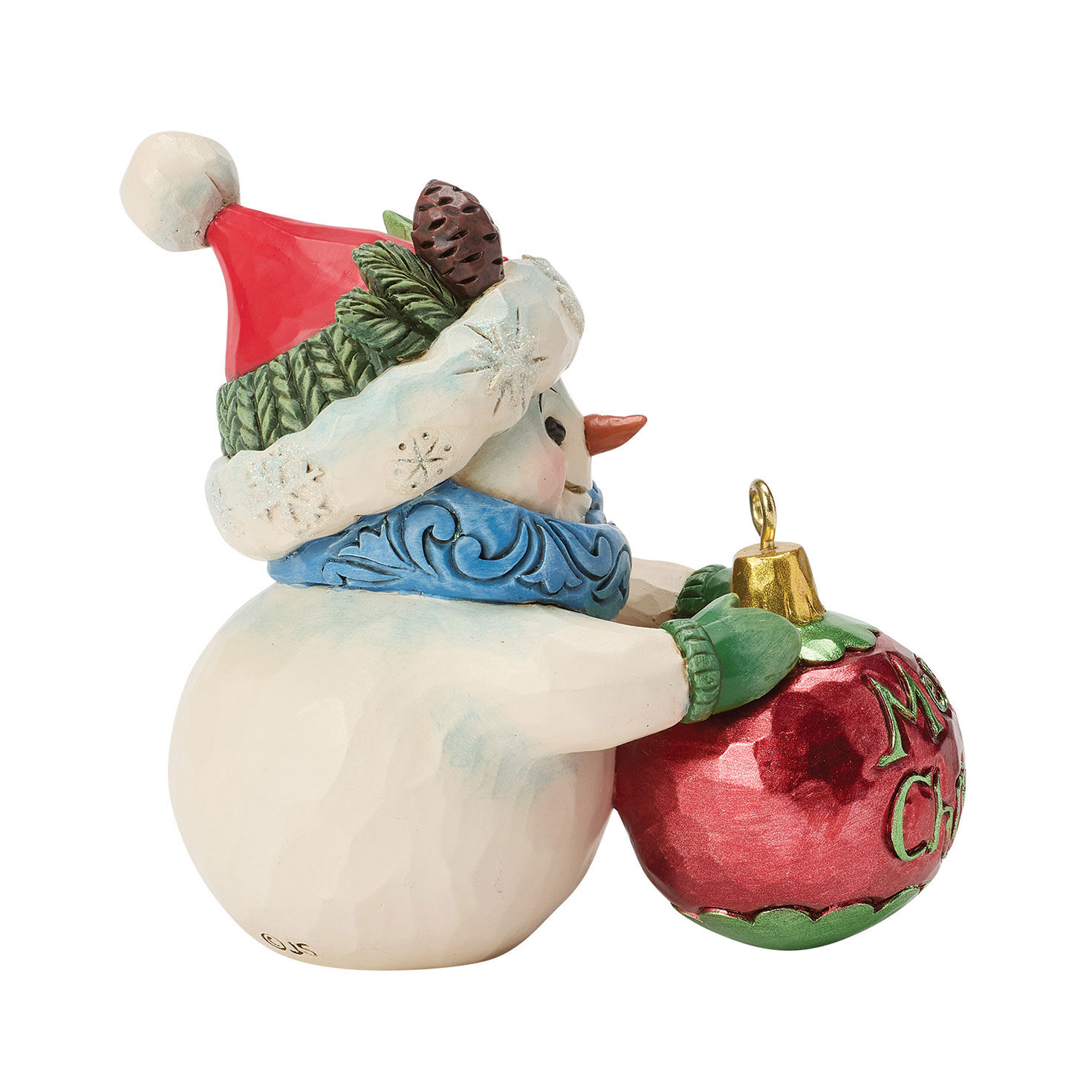 Snowman With Ornament Jim Shore Statue Side image number 4