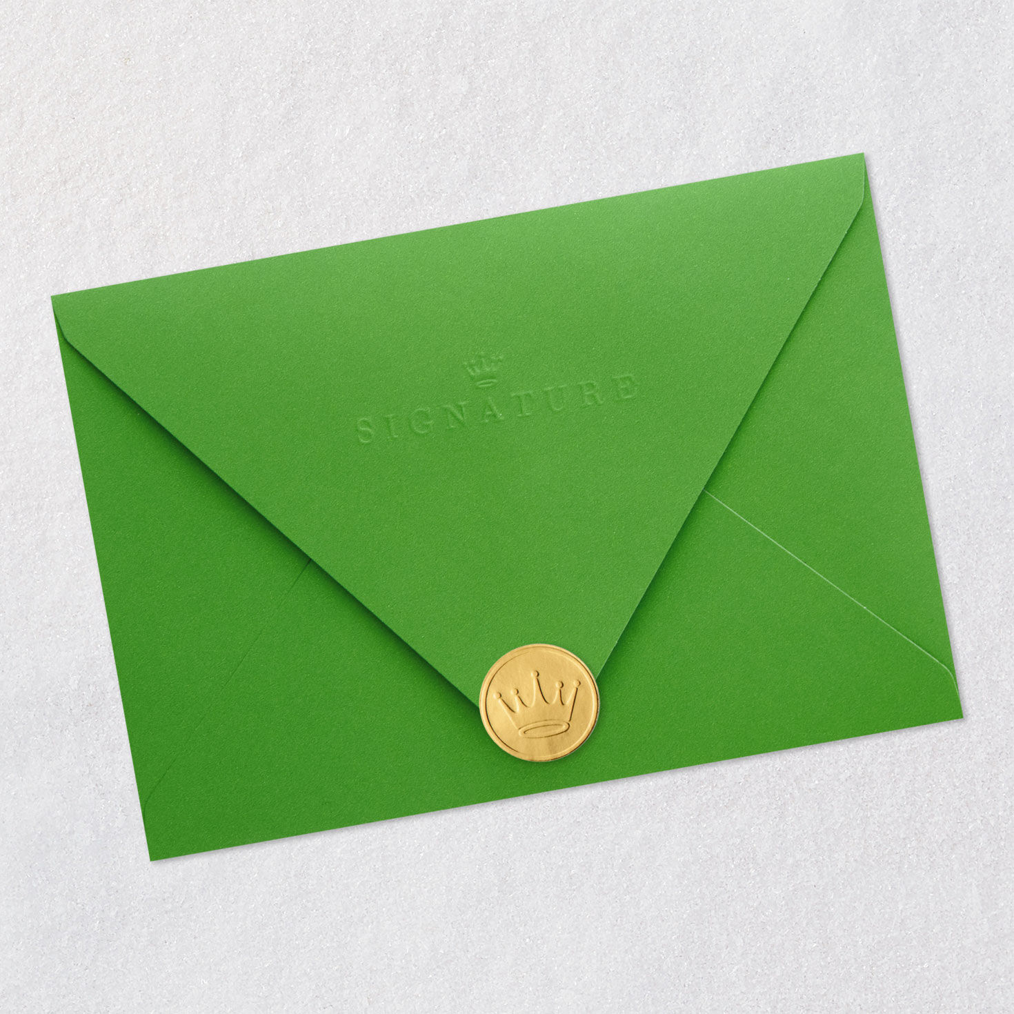 Holiday Stockings on Fireplace Mantel Christmas Card Envelope Back with Seal image number 7
