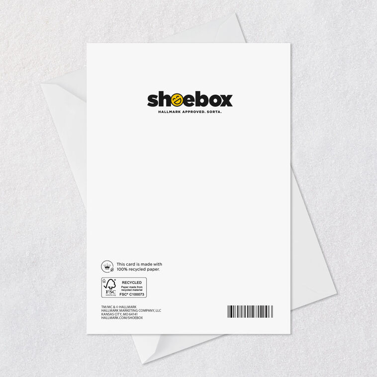 Critter and Hearts on Green Anniversary Card Card Back with Envelope image number 7