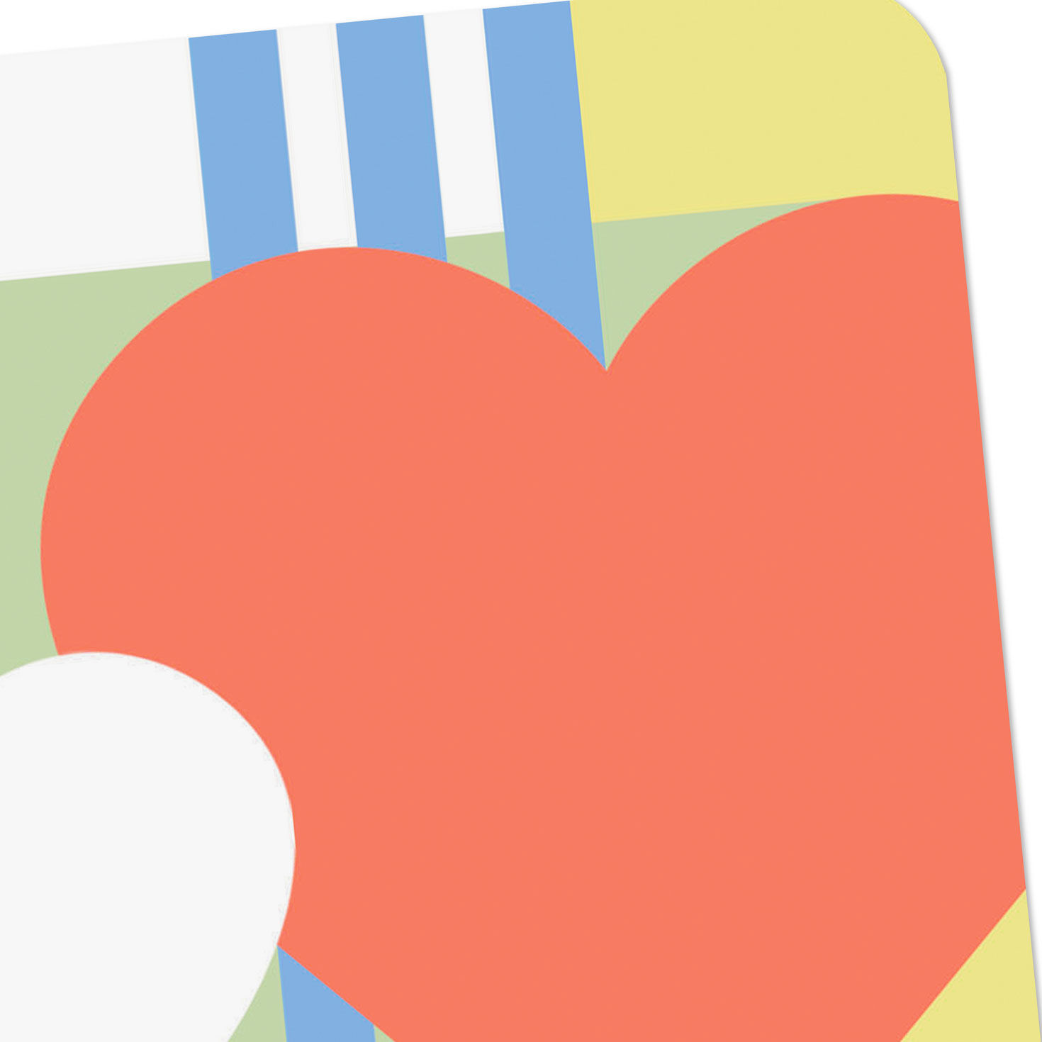 Mod Hearts and Stripes Blank Card Card Front Detail image number 3