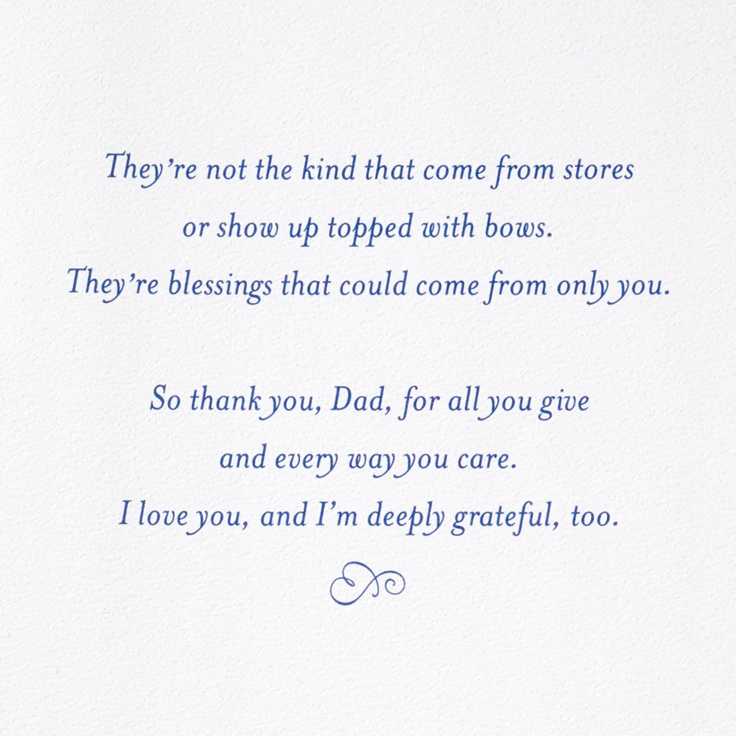 Blue and White Snowflakes Dad Christmas Card from Daughter Sentiment image number 3