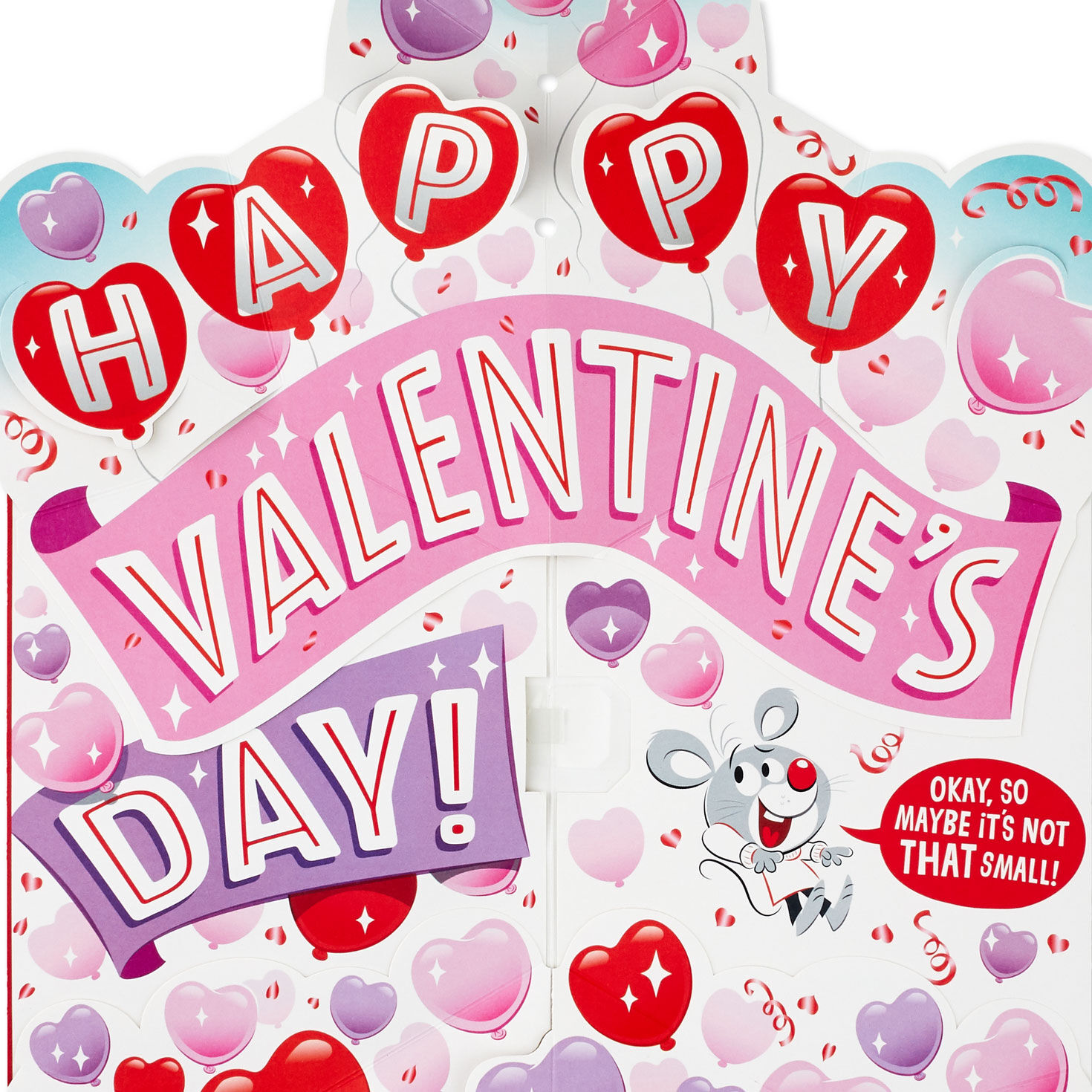 Mouse Funny Musical Pop-Up Valentine's Day Card sentiment image number 3
