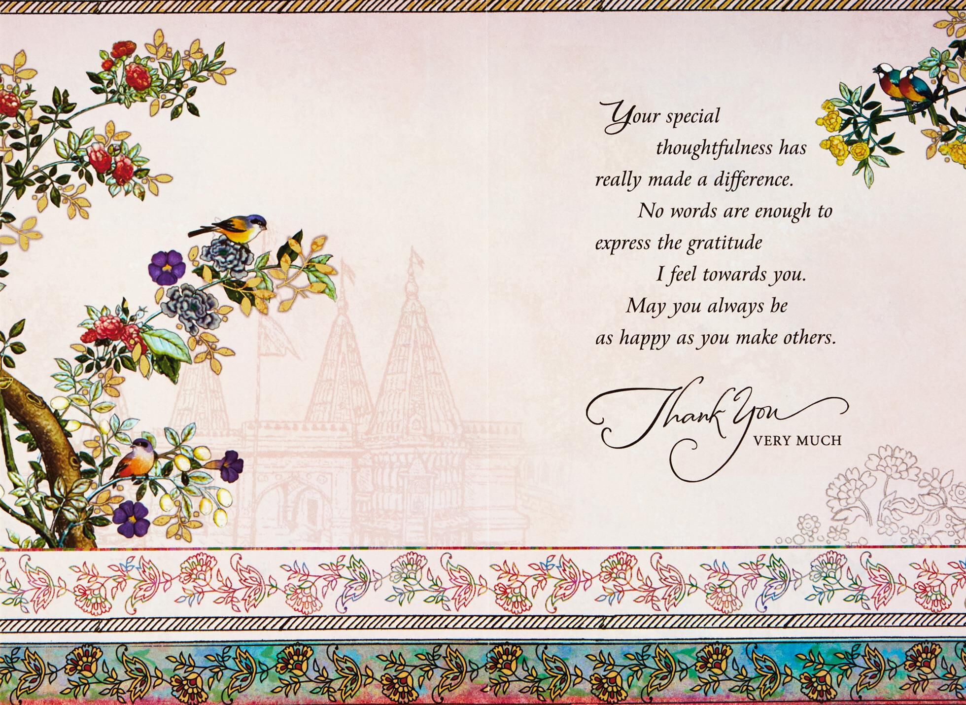 Your Special Thoughtfulness Thank You Card