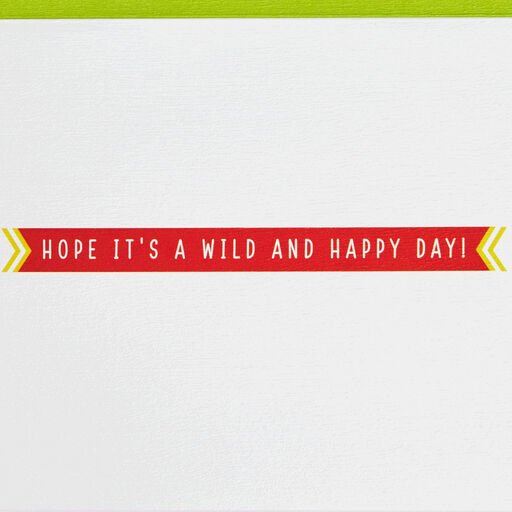 Wild and Happy Finger Puppets Birthday Card, 