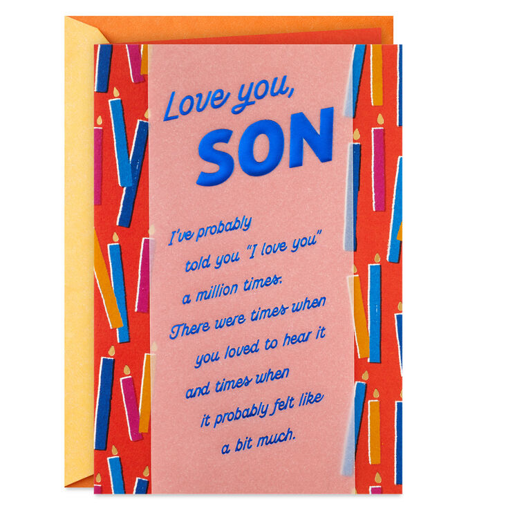 Love You a Million Times Birthday Card for Son, , large image number 1