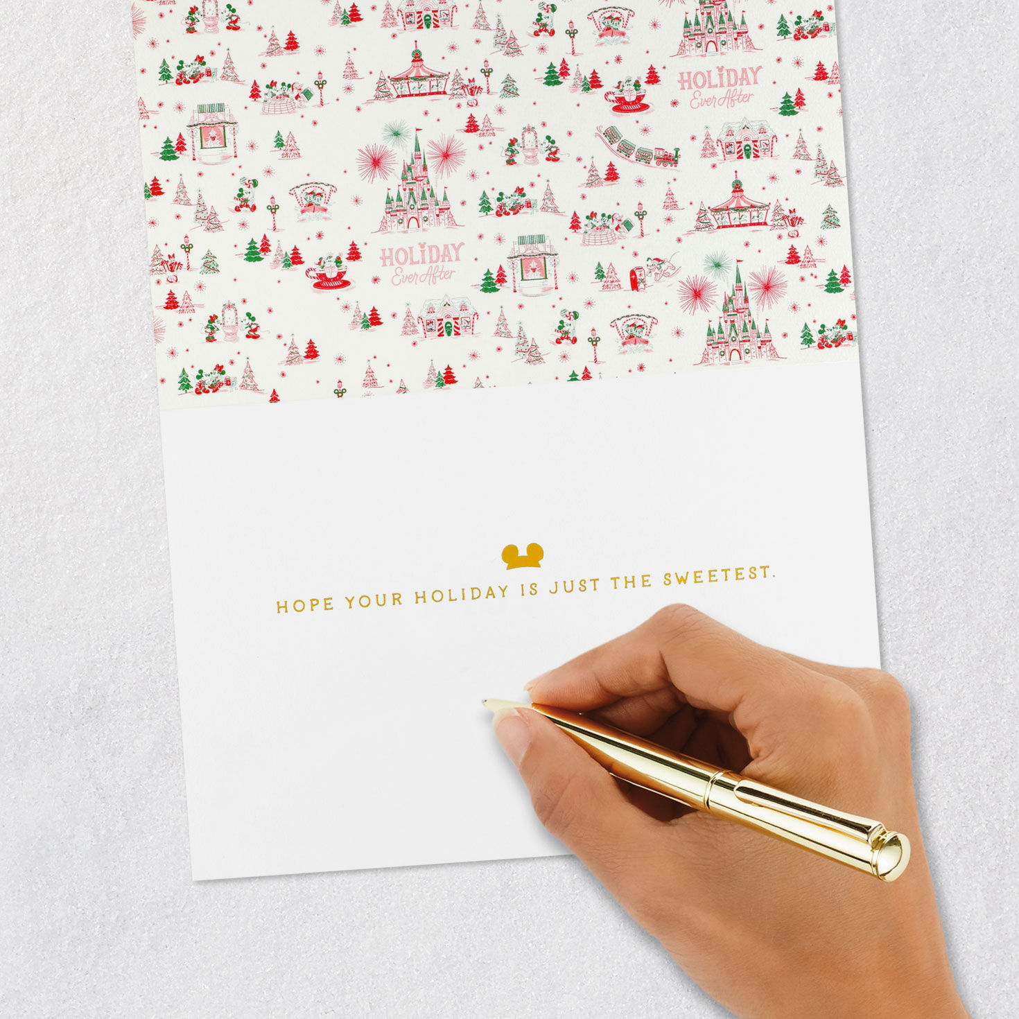 Disney Holiday Ever After Movie Home Christmas Card Signing card image number 6