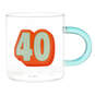 Glass 40th Birthday Mug, 17.5 oz., , large image number 1