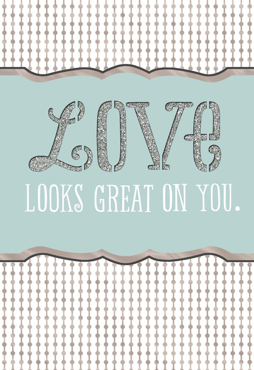 Love Looks Great on You Bridal Shower Card