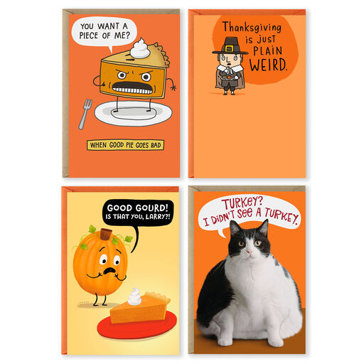 Hallmark Shoebox Funny Thanksgiving Card Assortment, 