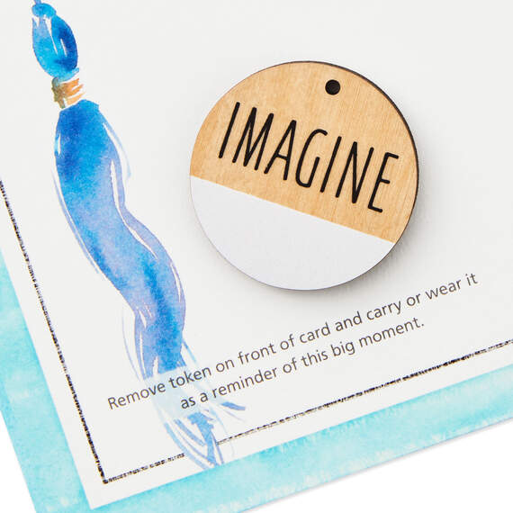 Grandson, So Many Possibilities Graduation Card With Imagine Token, , large image number 4