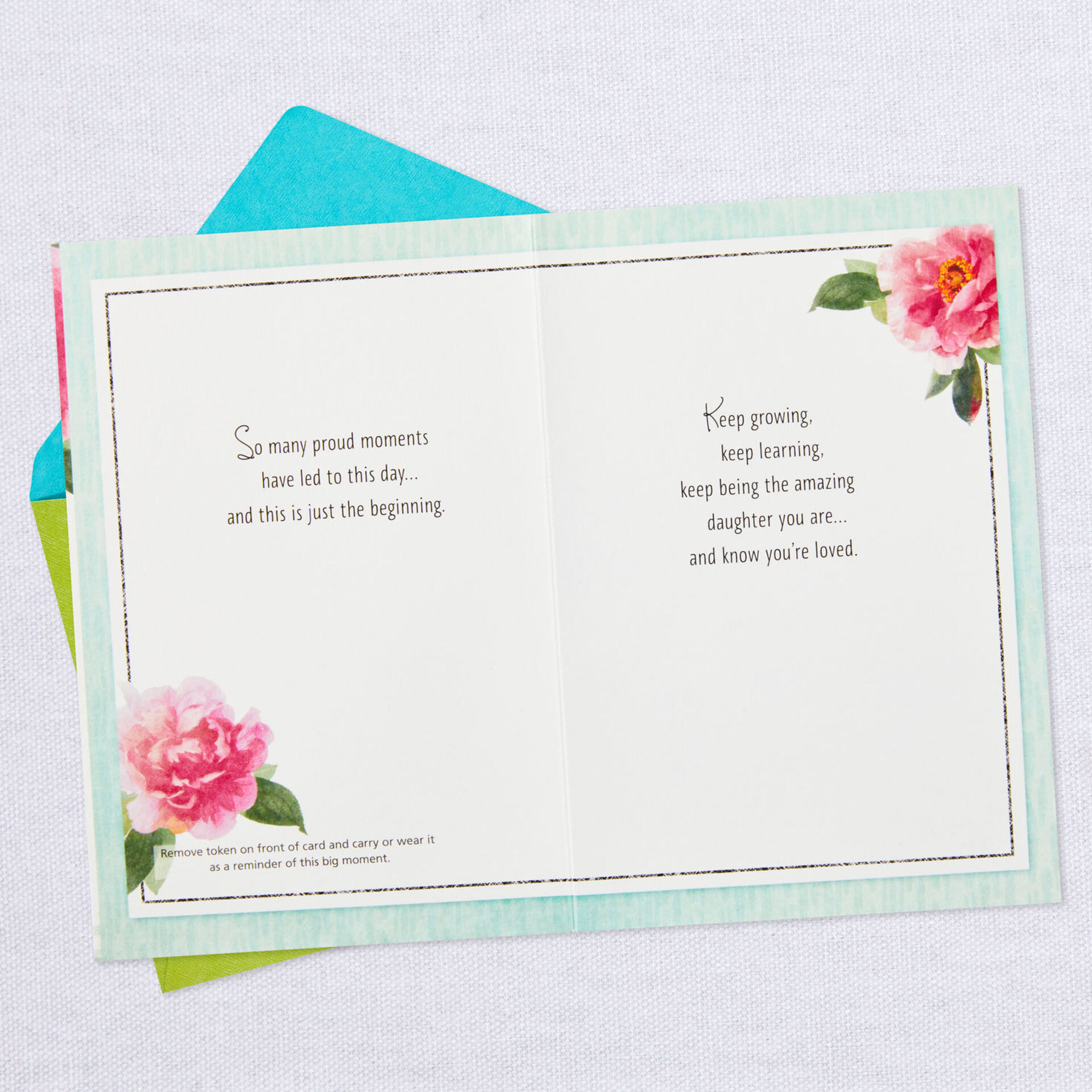 Bloom Graduation Card for Daughter With Removable Token - Greeting ...