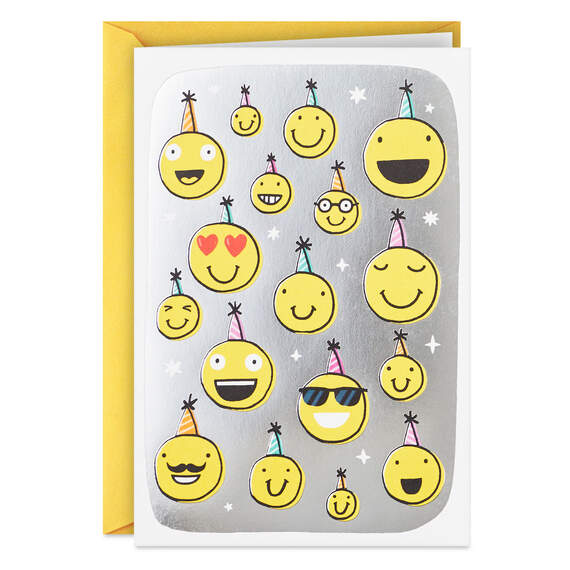 Have a Nice Birthday Smiley Faces Funny Birthday Card, , large image number 1
