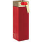 13" Red With Leopard Print Wine Bottle Gift Bag, , large image number 1