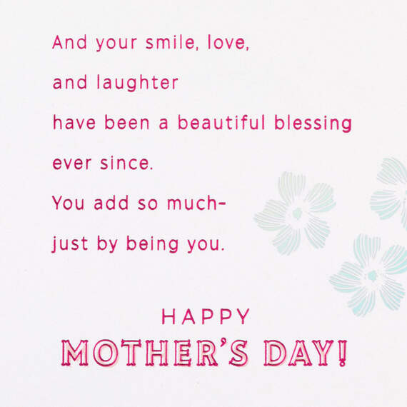 You're a Beautiful Blessing Mother's Day Card for Daughter-in-Law, , large image number 2