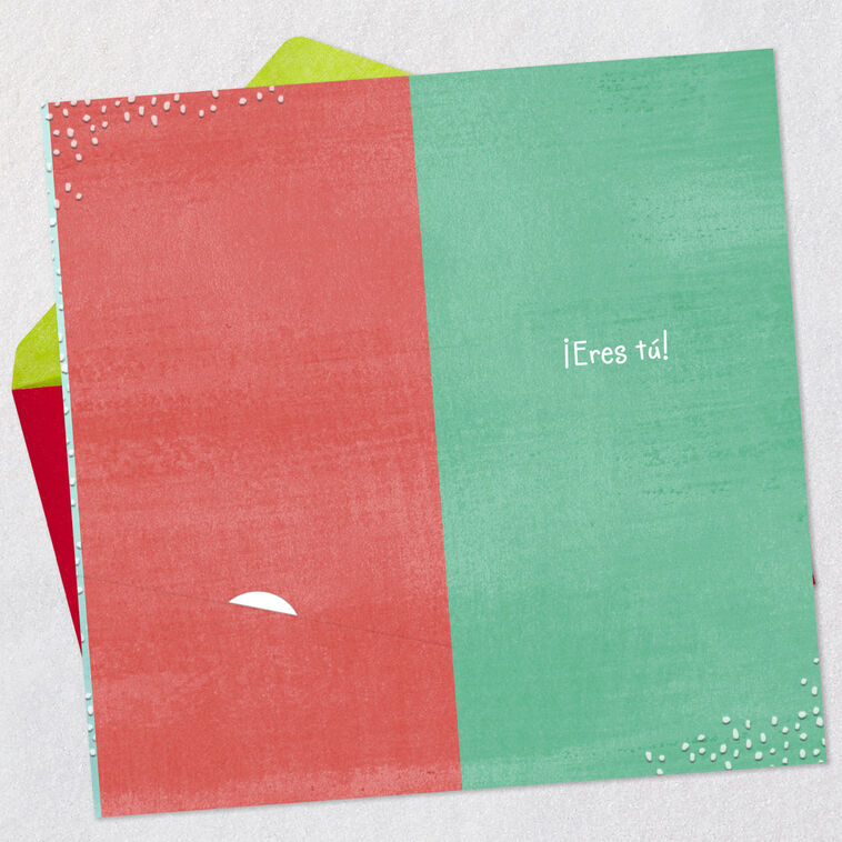 Penguins Spanish Gift Card Holder Christmas Card Open card with envelope image number 3