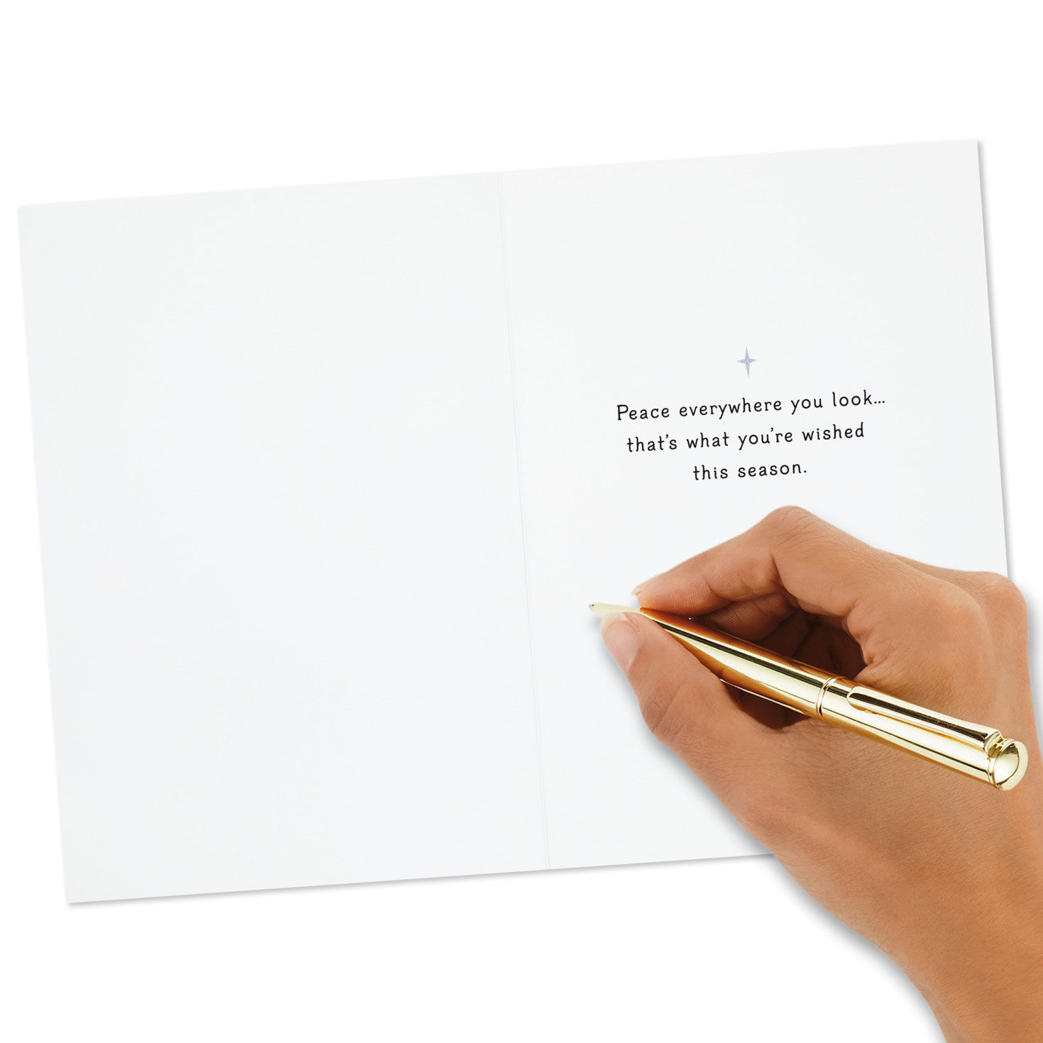 Dove and Stars Boxed Christmas Card Pack signing card image number 6