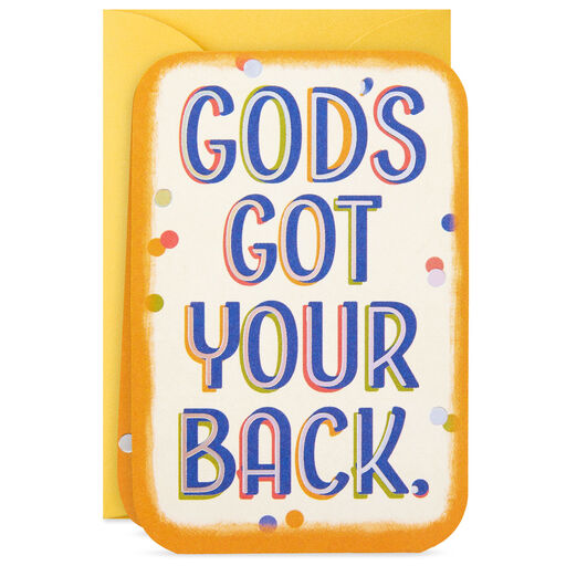 3.25" Mini God's Got Your Back Blank Card, 
